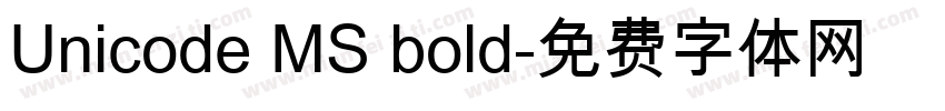 Unicode MS bold字体转换